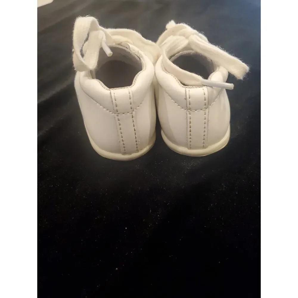 Stride Rite White Elliot Baby Toddler Leather Walking Shoes Boys 4.5W